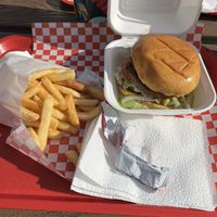 Impossible Burger w/ Regular Friess  at Smokehouse in Berkeley