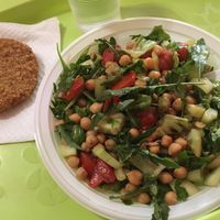Salad and mixed vegetables patty. at Klub Makrovega in Rijeka