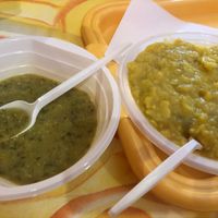 daily soup and som kind of potatoes at Klub Makrovega in Rijeka