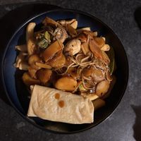 Mixed veg & black bean, chips, veg spring rollls  at Canton Chef in Rugby