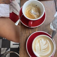 affogato (not vegan) and cappuccino with oat  at Faro - Caffè Specialty in Rome