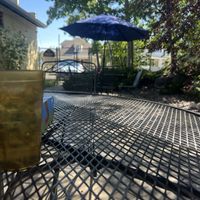 Outdoor dining   at Cafe Regis in Red Lodge