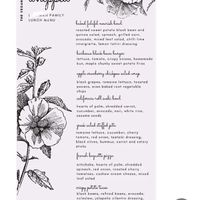 Custom lunch menu prepared for family vacation  at Whipped  in Nassau