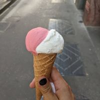 Lemon and Raspberry. Delicious, especially the raspberry. (3,50€) - 5/5. at Artico Gelateria in Milan