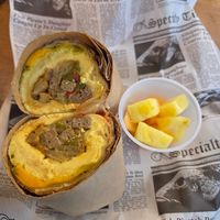 Vegan breakfast burrito at People's Coffee in Durham
