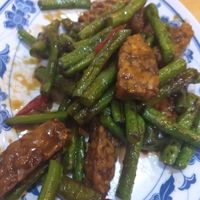 Tempeh and beans at Mei Lin Vegetarian in Malacca