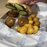 Inedible falafel burger  #Veganuary at Hot Box - Food Stand in Swindon