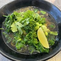Garden ramen substituted with Kale noodles!  at U Ramen in Oxnard