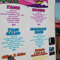 menu at The Groovy Floret in Portland