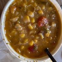 Corn chowder   at The Groovy Floret in Portland