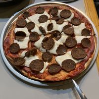 Pepperoni pizza   at Granada Vegan Kitchen in Ensenada