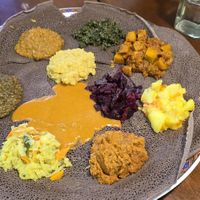 Platter for 3 people. Not spicy at all. at Abol Africa in Footscray