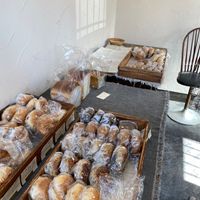 Bagel selection (shop interior) at BAGEL8744 in Yokohama