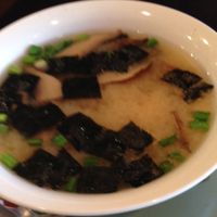 miso soup at Roots in Louisville