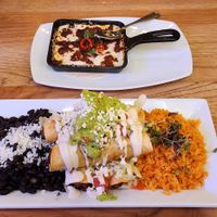 Queso fundido and potato taquitos at La Unica Cocina Mexicana Y Cantina in Lake Elsinore