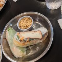 Spring rolls/fresh rolls with peanut sauce at Heart and Soy in Louisville