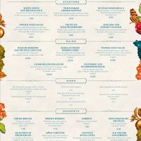 Menu at The Ivy in Manchester