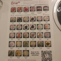 Menu at One Plus in Manchester