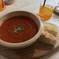 Tomato soup  at The Sparrows in Manchester