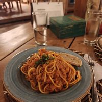 Veg bolognese, so yum! at Dos Aguas Lodge in Rincon Del Mar