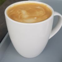 Soya latte at Fountains Abbey in Ripon