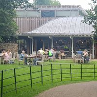 Outside seating at Fountains Abbey in Ripon