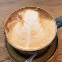 Pumpkin Spice Latte (soya milk)  at The Little Bakery in South Queensferry