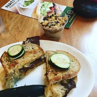 Reuben and peanut butter parfait.   at Native Foods - The Loop in Chicago