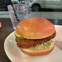 She (The Red Nashville Hot ) wanted a close-up!  at Native Foods - The Loop in Chicago