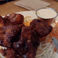 Cauliflower wings, subbed buffalo sauce with BBQ sauce at Native Foods - The Loop in Chicago