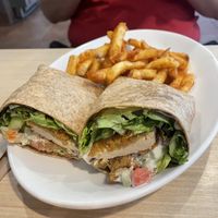 Crispy chicken wrap. Yummy  at Native Foods - The Loop in Chicago