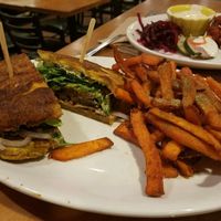 Portobello Jibarito w plantain bread at Native Foods - The Loop in Chicago