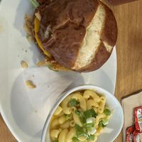 Gastropub burger and mac and cheese  at Native Foods - The Loop in Chicago