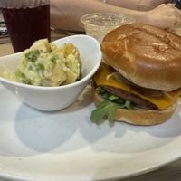 Hyde Park Burger with Dill Potato Salad  at Native Foods - The Loop in Chicago