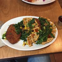 Chicken and waffles at Native Foods - The Loop in Chicago