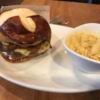 Brisket burger with Mac and cheese  at Native Foods - The Loop in Chicago