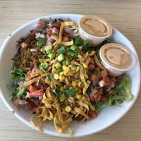 Taco salad. (It already has dressing on it, don’t add any)  at Native Foods - Lakeview in Chicago