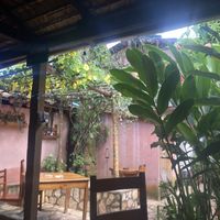 Open air seating  at ViaVia in Copan Ruinas