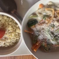 Vegan curry  at ViaVia in Copan Ruinas