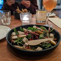 Pear salad appetizer at Osteria Du in Toronto