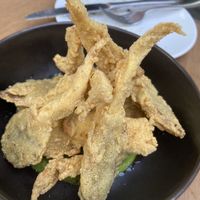 Fried mushrooms   at Osteria Du in Toronto
