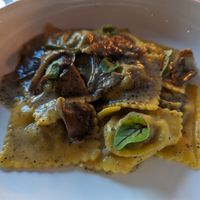 Fantastic mushroom ravioli! at Osteria Du in Toronto