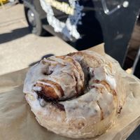 Apple butter espresso cinnamon roll 💕  at The Sacred Bean in Pueblo