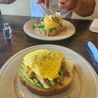 Avocado toast. My husband couldn't wait to dig in lol at The Sacred Bean in Pueblo