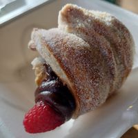 Vegan choc "cruffin" at The Sacred Bean in Pueblo