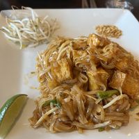 vegan pad thai with tofu   at Buddha's Belly in Jacksonville Beach