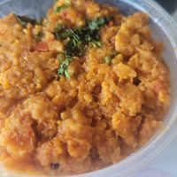 Pitla (maharastrian dish made if gram flour, spices, oil, vegetables) #Veganuary at Swati Snacks - Mumbai in Mumbai