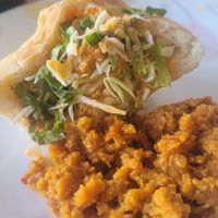 #Veganuary falafel and pitla at Swati Snacks - Mumbai in Mumbai