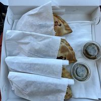 Empanadas y chimichurri  at Cafe Buenos Aires in Berkeley