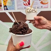 Chocolate and stratcielli at Origamy Gelato in Sunrise